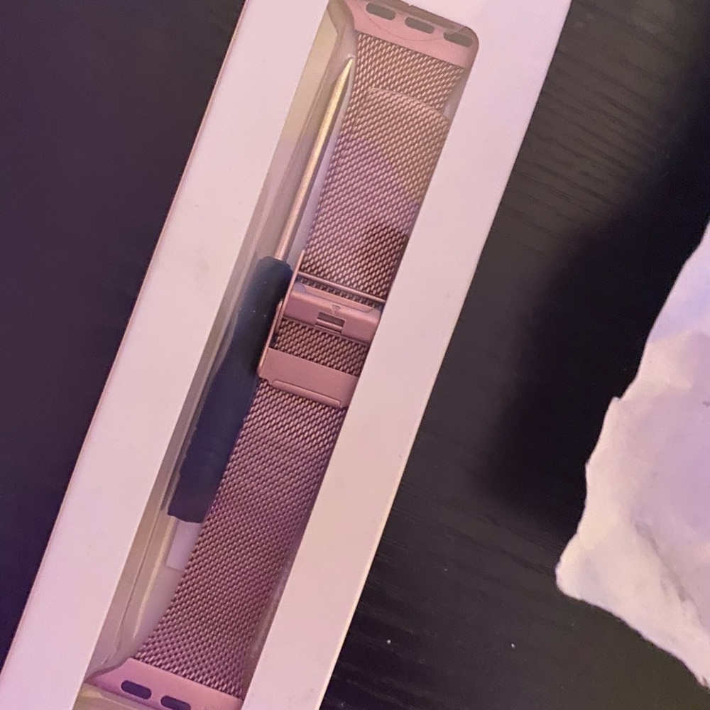 Rose gold (pink) Apple Watch band metal size small